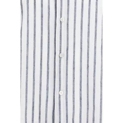 Blue Cotton Pattern Shirt