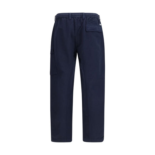 Blue Cotton Cargo Pants