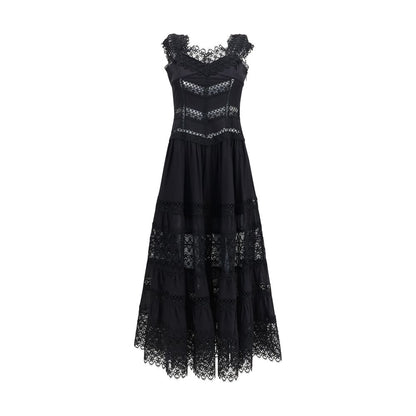 Black Cotton Casual Dress