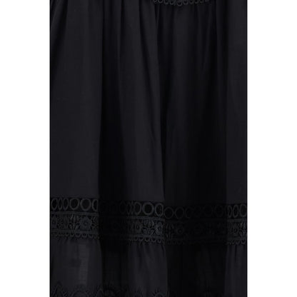 Black Cotton Casual Dress