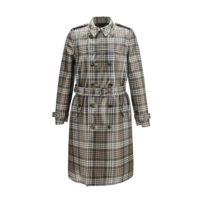 Brown Polyester Trench Coat