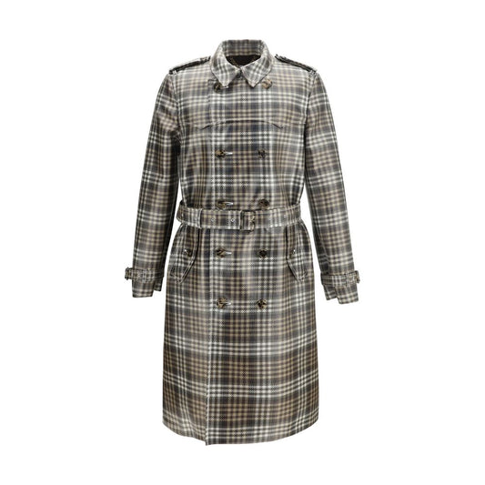 Brown Polyester Trench Coat
