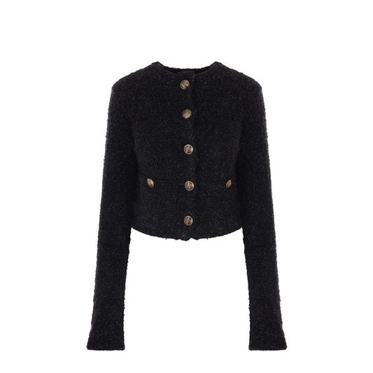 Black Cotton Cardigan