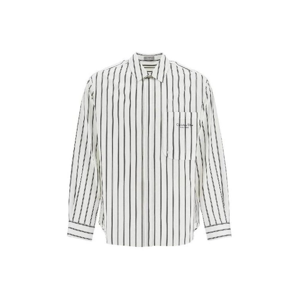 White Cotton Pattern Shirt
