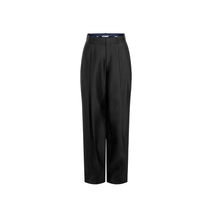 Black Silk Flared Pants