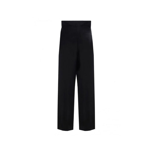 Black Silk Casual Pants