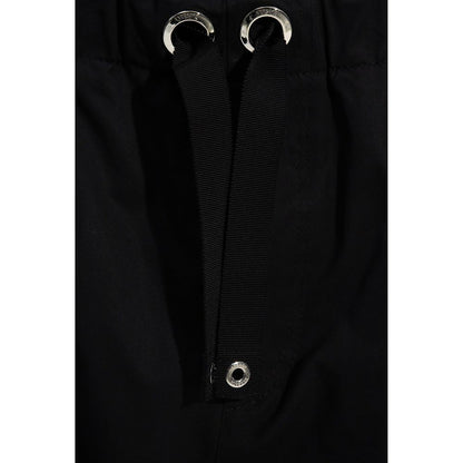 Black Cotton Casual Pants