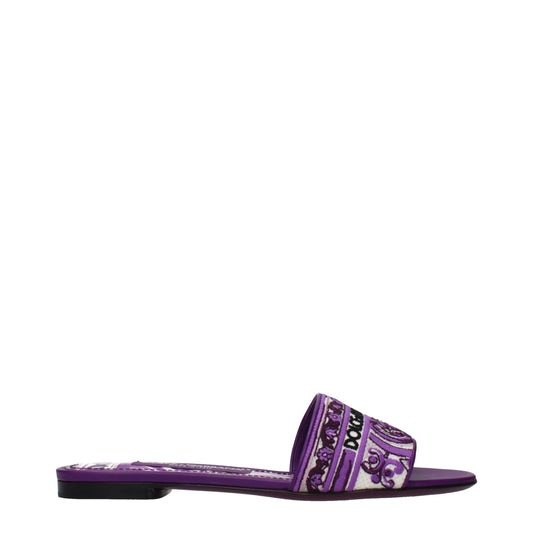 Purple Fabric Slippers