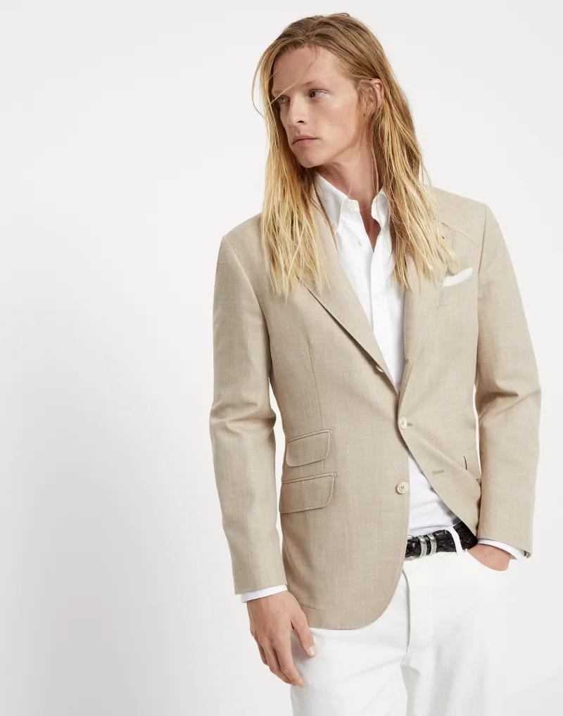 Bicolor Cotton Blazer