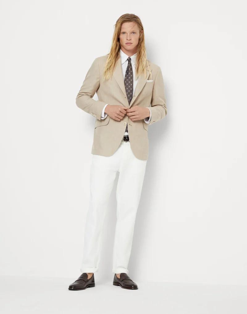 Bicolor Cotton Blazer