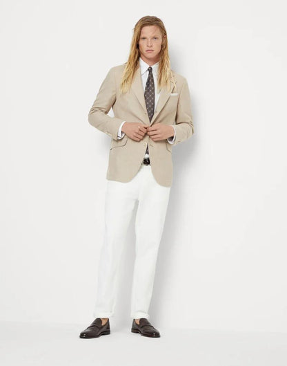 Bicolor Cotton Blazer