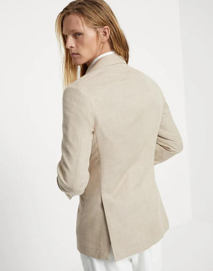 Bicolor Cotton Blazer