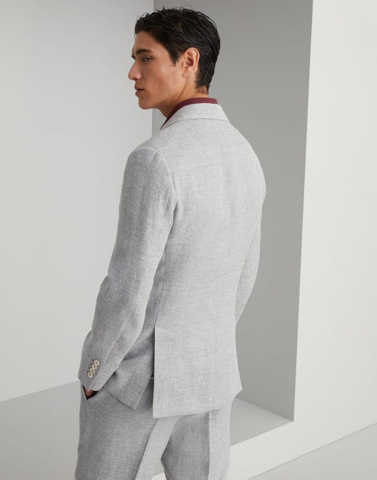 Gray Linen Blazer