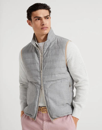 Multicolor Wool Sleveless Jacket