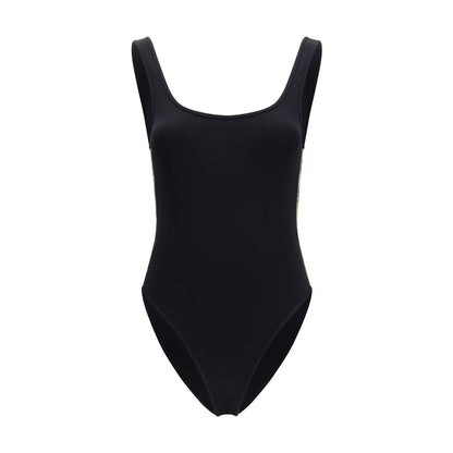 Black Polyamide One-Piece Swimsuit