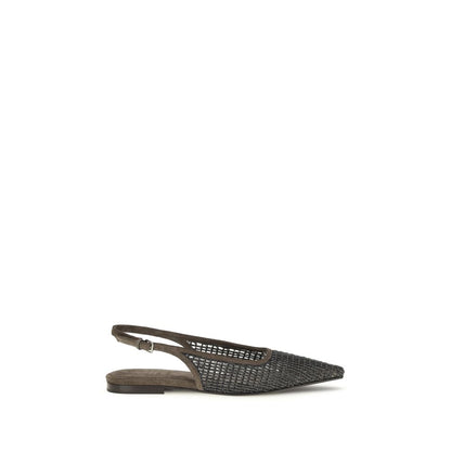 Brown Calf Leather Bos Taurus Ballet Flats