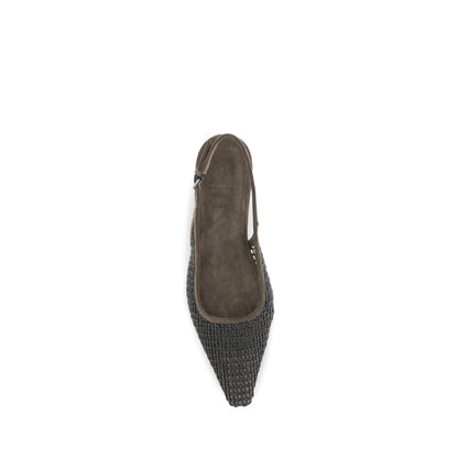 Brown Calf Leather Bos Taurus Ballet Flats