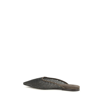 Brown Calf Leather Bos Taurus Ballet Flats