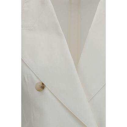 White Cotton Blazer
