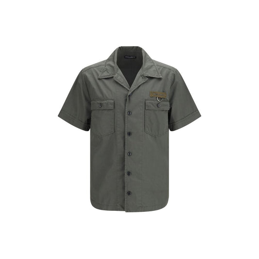 Gray Cotton Shortsleeve Shirt