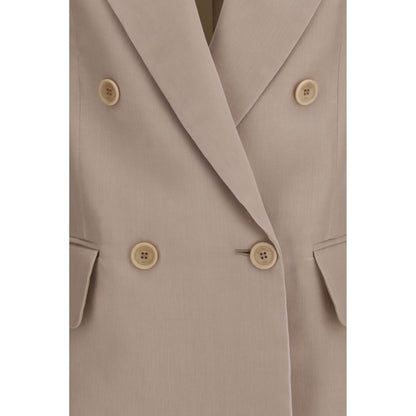 Beige Silk Clothing