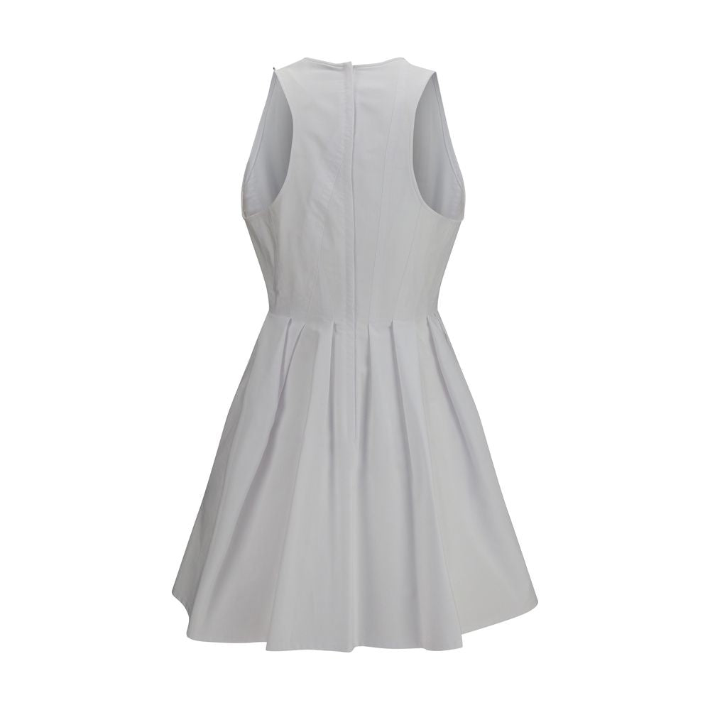 white skater dress with pockets Plunge Halterneck Open Back Flippy Hem Mini Skater Dress In White Slinky | EGO US