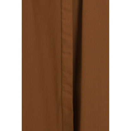 Brown Cotton Casual Dress
