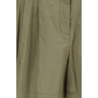 Bicolor Cotton Bermuda Shorts