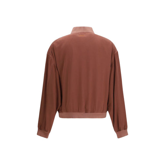 Bordeaux Silk Bomber