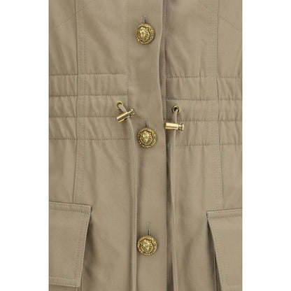 Beige Cotton Casual Dress