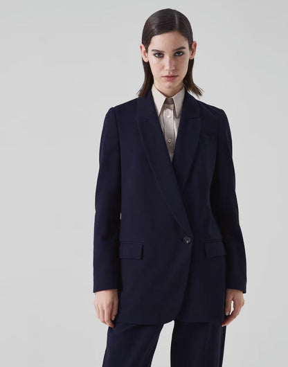Blue Cotton Blazer