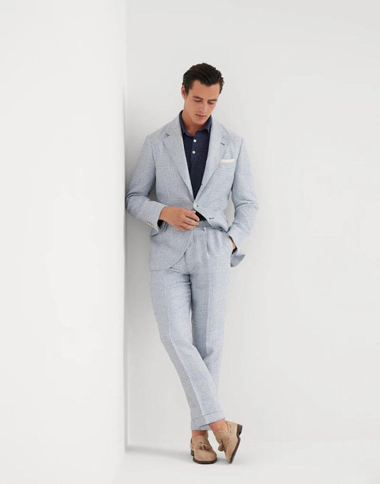 Light Blue Linen Blazer