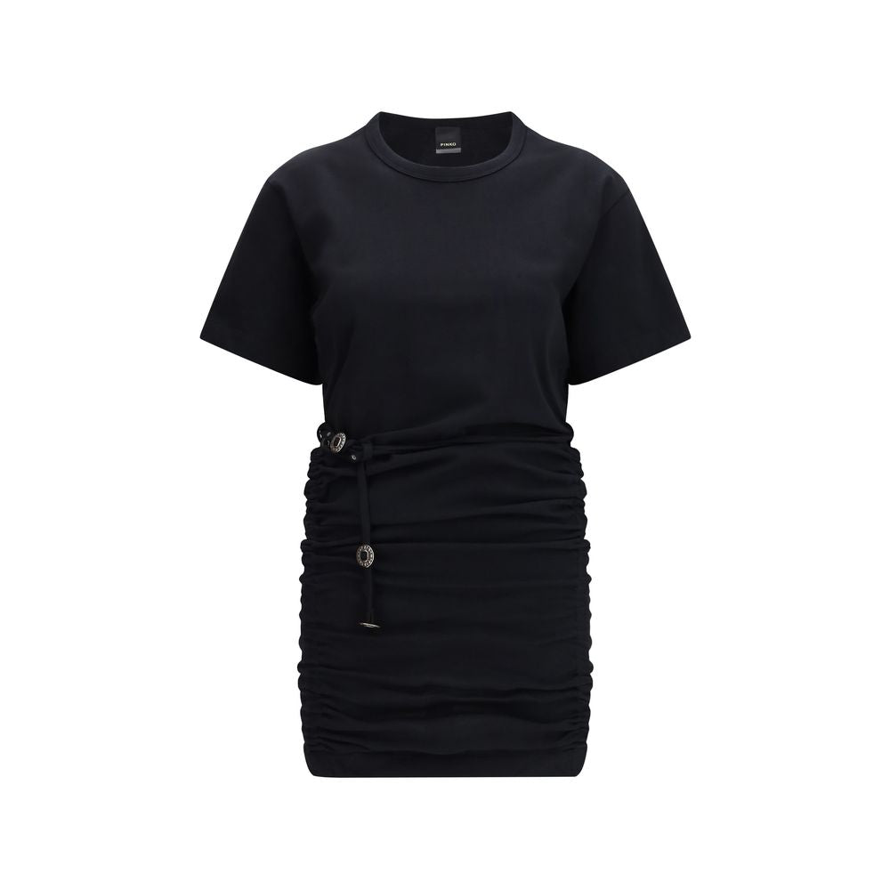 Black Cotton Casual Dress