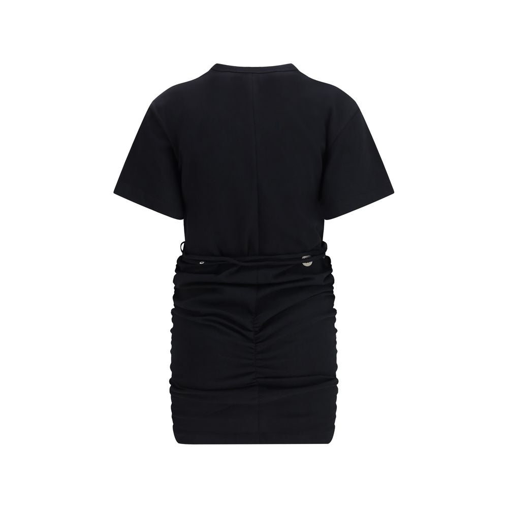 Black Cotton Casual Dress