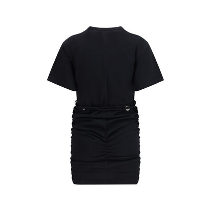 Black Cotton Casual Dress