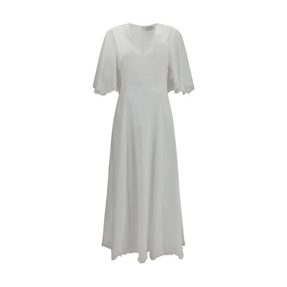 White Cotton Casual Dress