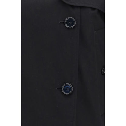 Black Cotton Trench Coat