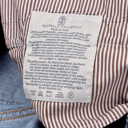 Blue Cotton Straight-Leg Jeans