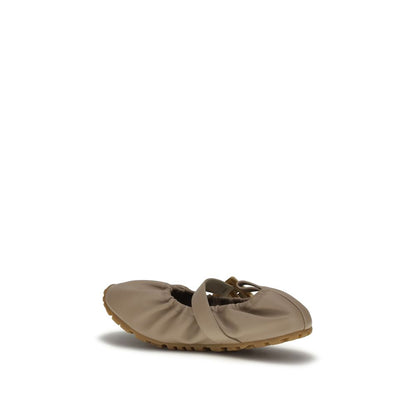 Beige Lamb Ovis Aries Aries Ballet Flats