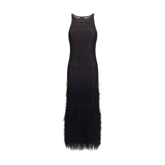 Blue Polyamide Cocktail Dress