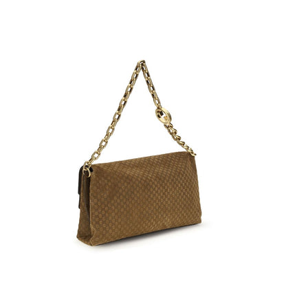Brown Suede Leather Handbag