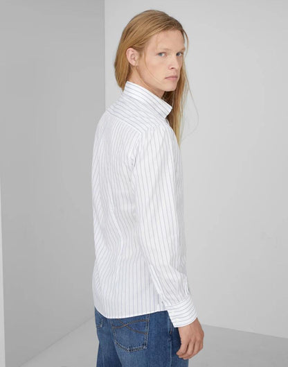 Bicolor Cotton Pattern Shirt