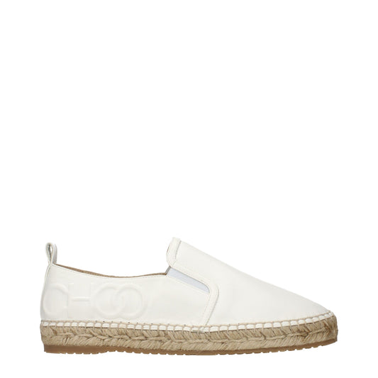 White Leather Espadrilles