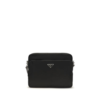 Black Recycled Polyamide Shoulder Bag