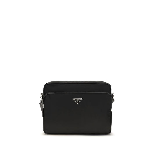 Black Recycled Polyamide Shoulder Bag