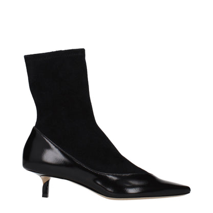 Black Leather Ankle Boots