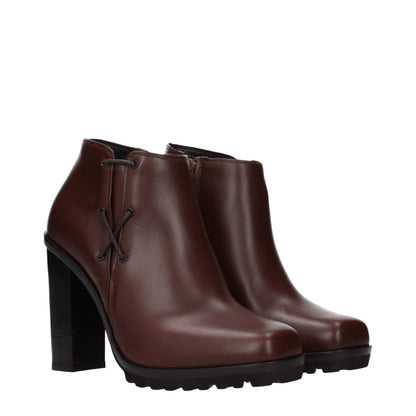 Brown Leather Ankle Boots
