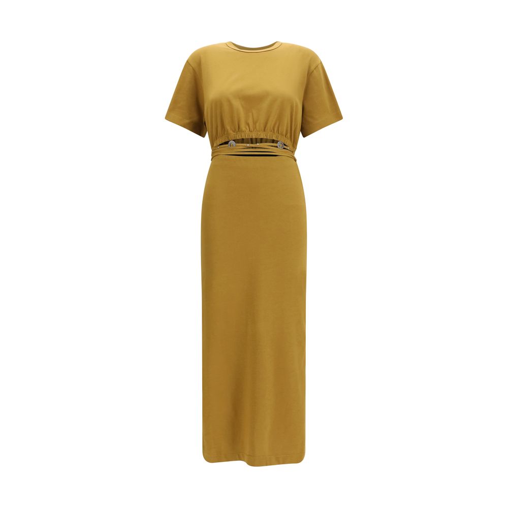Brown Cotton Casual Dress