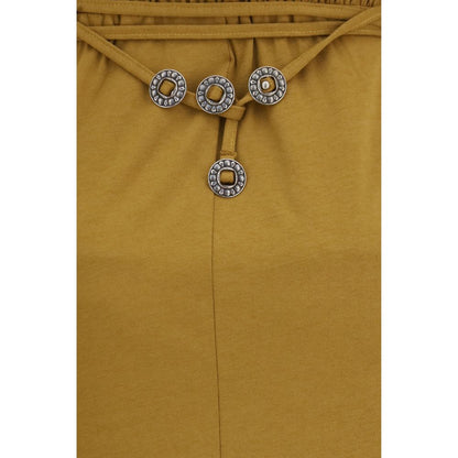 Brown Cotton Casual Dress
