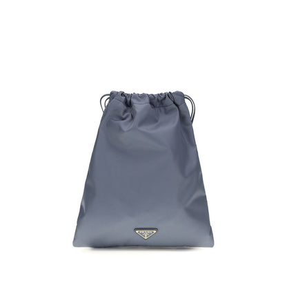 Blue Recycled Polyamide Clutch Bag